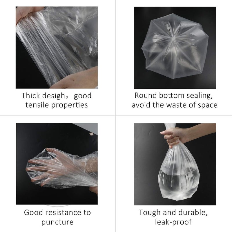 Cand 8 Gallon Clear Garbage Bags, Medium Trash Bags, 110 Counts - Image 2